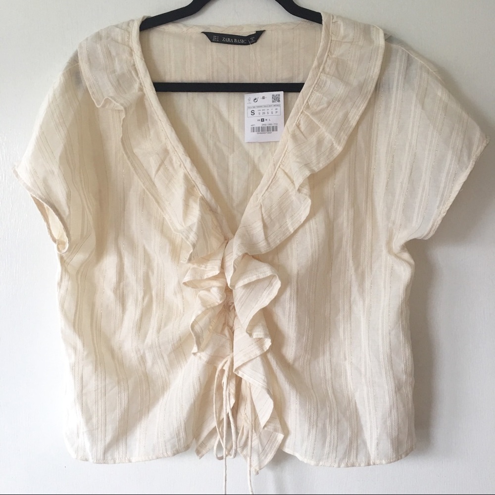Zara Ruffle Cotton Top - Picture 2 of 4
